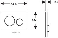 Ovládací tlačítko Geberit Sigma20 bílá/lesklý chrom bílá   115.882.KJ.1